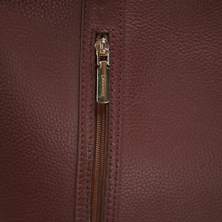 Lafanzo Unisex Leather Verla Tote Bag Chestnut - Accessories Collection