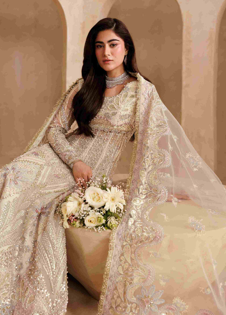 Sardinia Brides Unstitched Hand work Organza 3 Piece Suit SR26UB Sabrinia 1802 - Wedding Collection