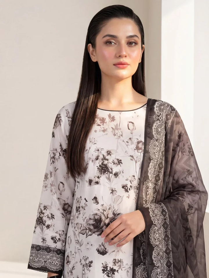 Salitex Unstitched Printed Lawn Silk 3 Piece Suit SUNS7ASI410 Casual Collection