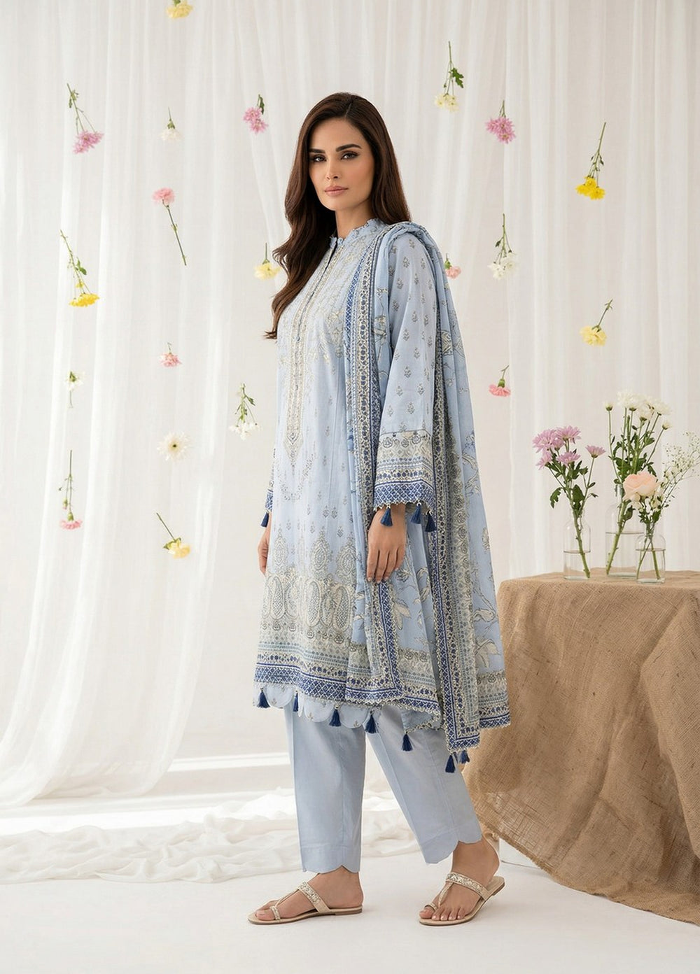Salina by Regalia Textiles Unstitched Digital Printed Lawn 3 Piece Suit RG26ULSP D2 - Casual Collection