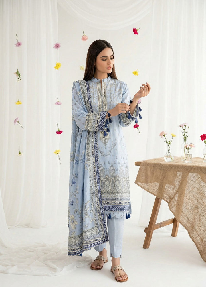 Salina by Regalia Textiles Unstitched Digital Printed Lawn 3 Piece Suit RG26ULSP D2 - Casual Collection
