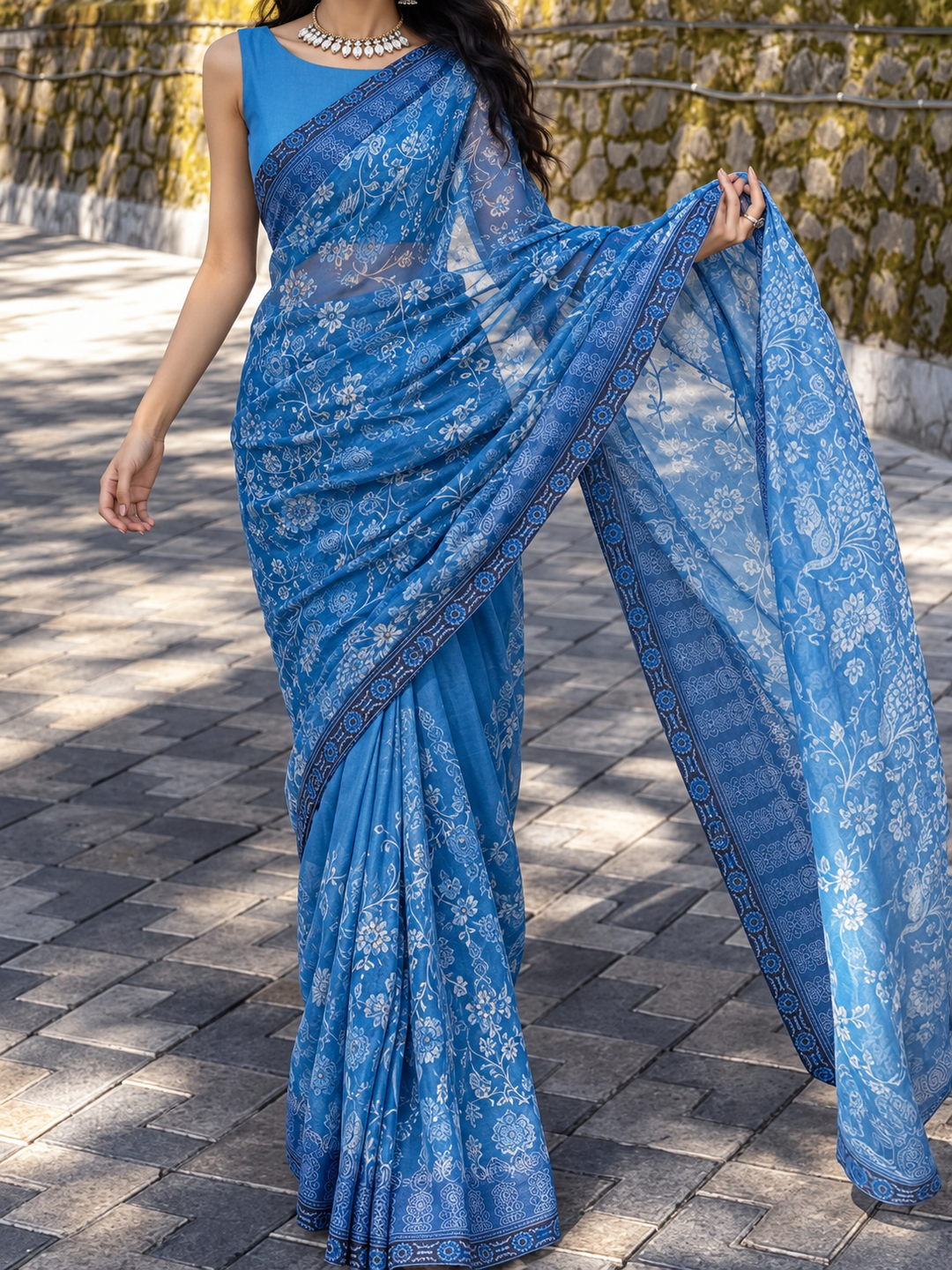 Imran Aftab RTW Printed Chiffon Saree IASC 05 - Festive Collection