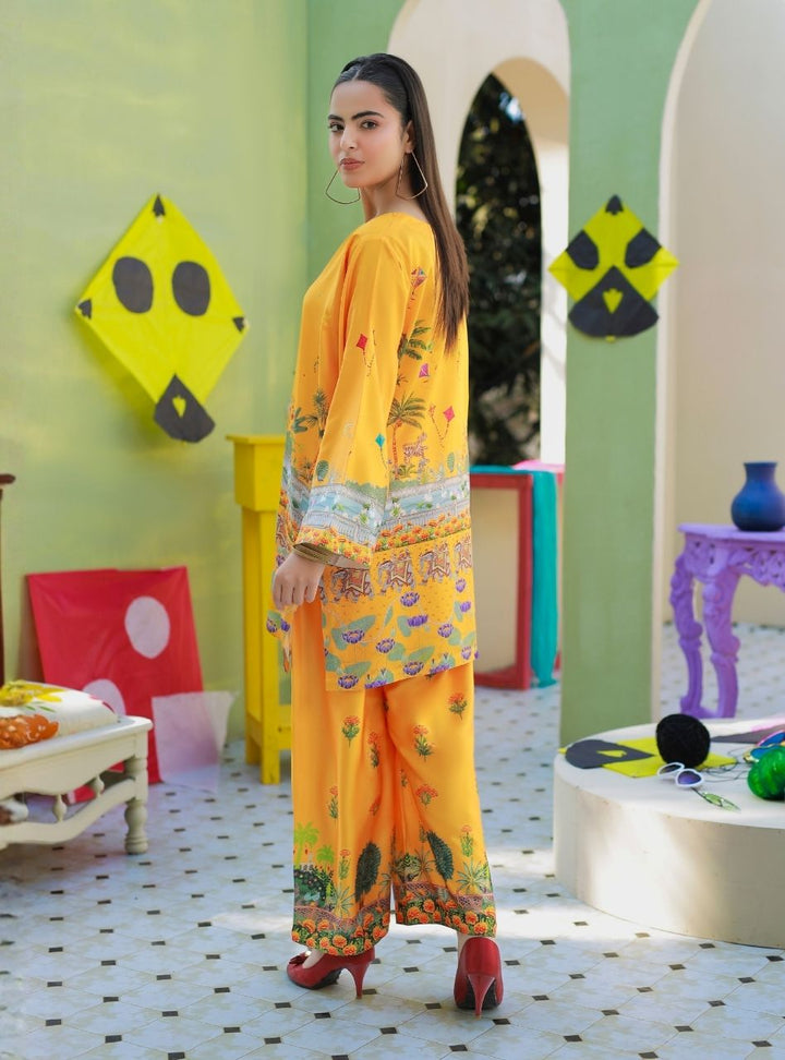 Printnation by Anayra Amal RTW Printed Poly Raw Silk 2 Piece Kite Bloom - Casual Collection