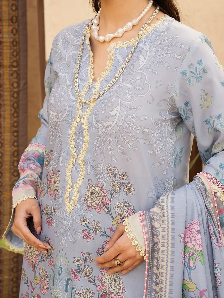Dastaan by Menaal Unstitched Printed Lawn 3 Piece Suit ML26ULS DP-06A - Festive Collection