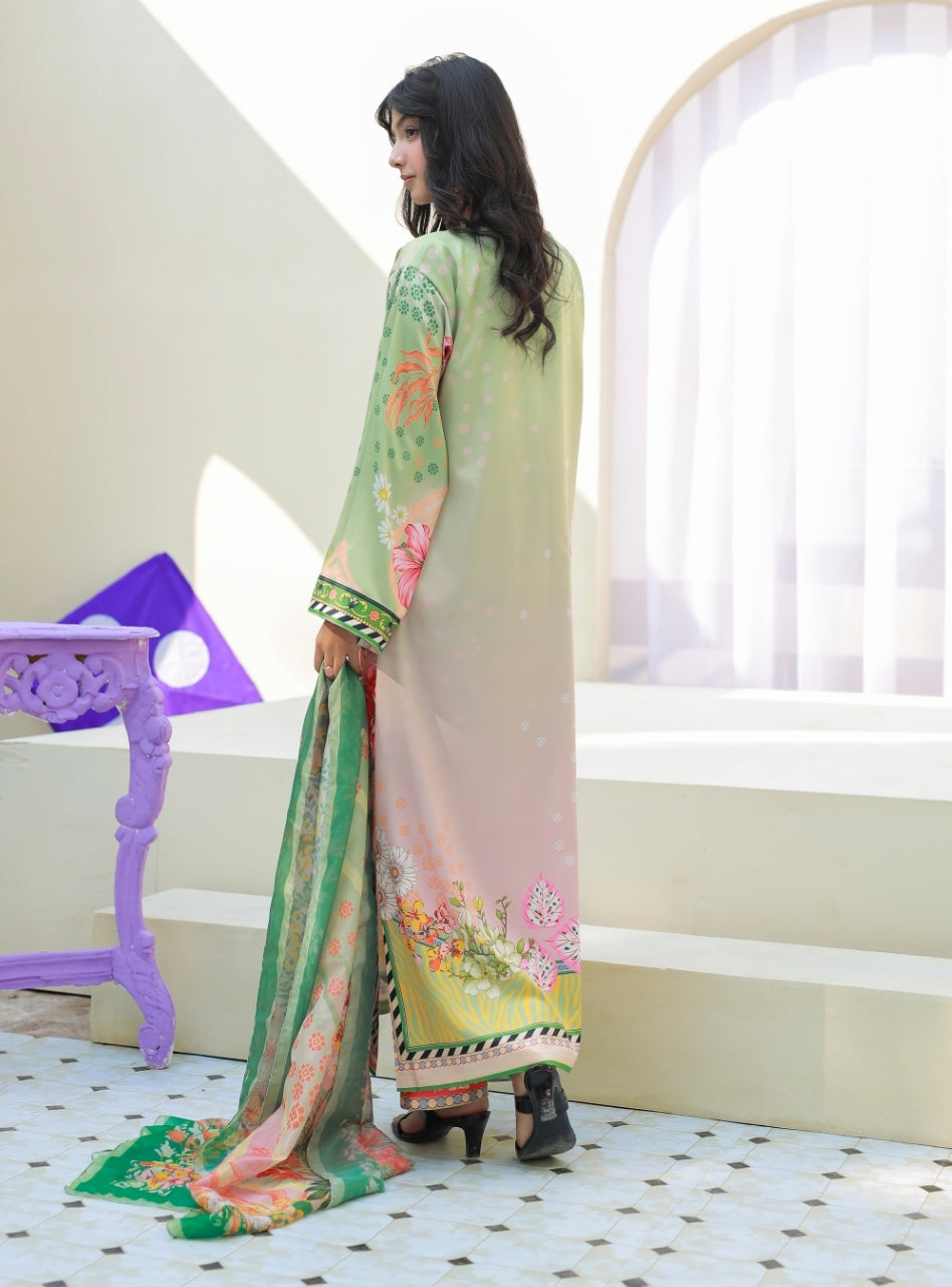 Printnation by Anayra Amal RTW Printed Poly Raw Silk 3 Piece Still Motion - Casual Collection