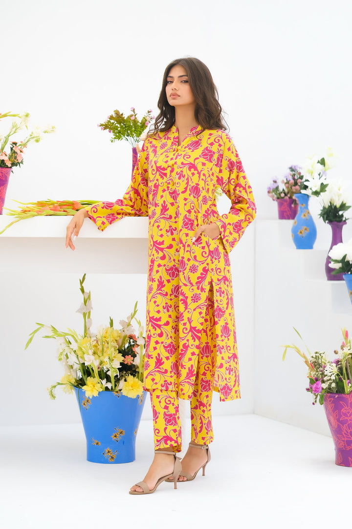 Dhaga Women Pret Printed 2 Piece Lawn Matching Separate FW24DSP005 - Summer Collection