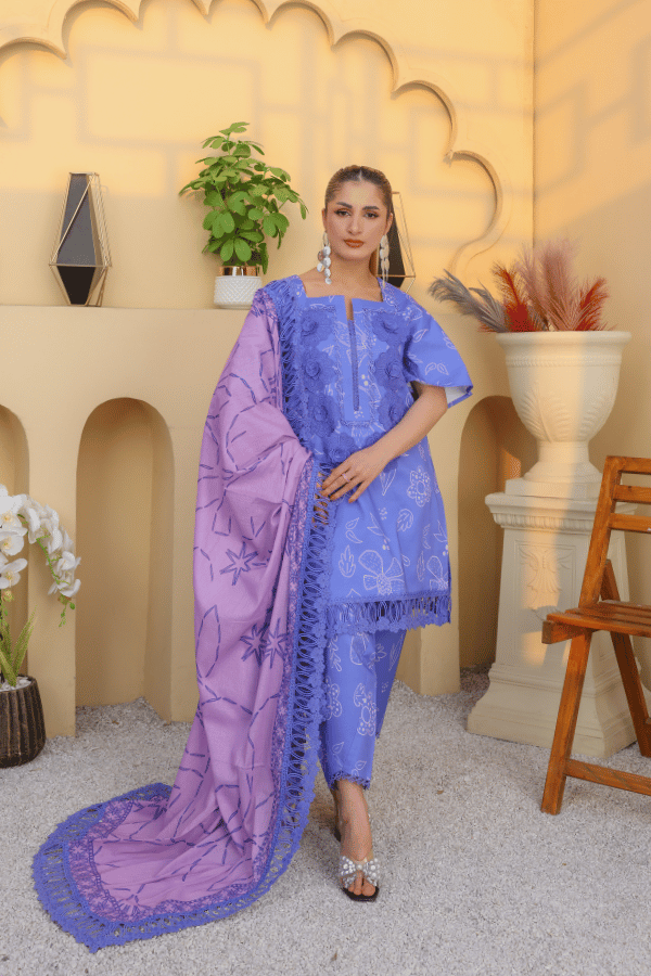 Summer Muse by Huma Gul Unstitched Printed Lawn 3 Piece Suit ELARA HG-806 - Casual Collection