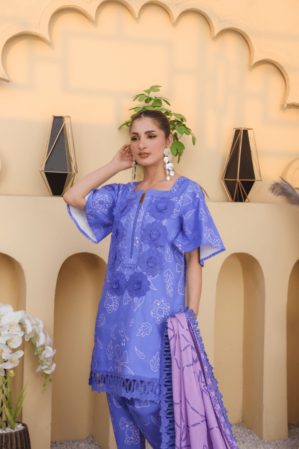 Summer Muse by Huma Gul Unstitched Printed Lawn 3 Piece Suit ELARA HG-806 - Casual Collection