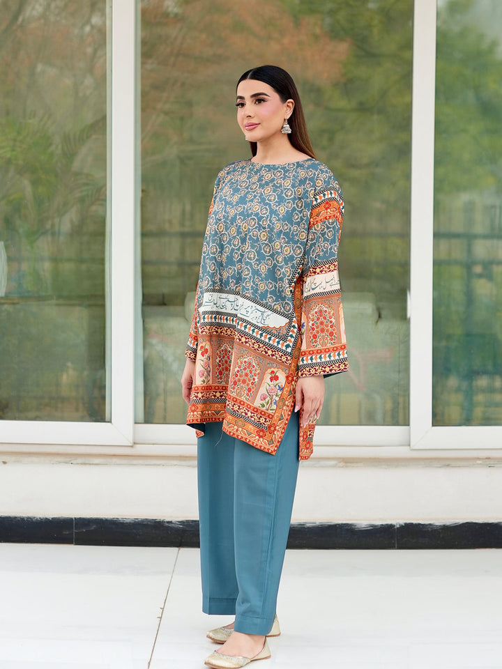 TNG Women Luxury Pret Printed Crepe 3 Piece Suit Mehraab - Casual Collection