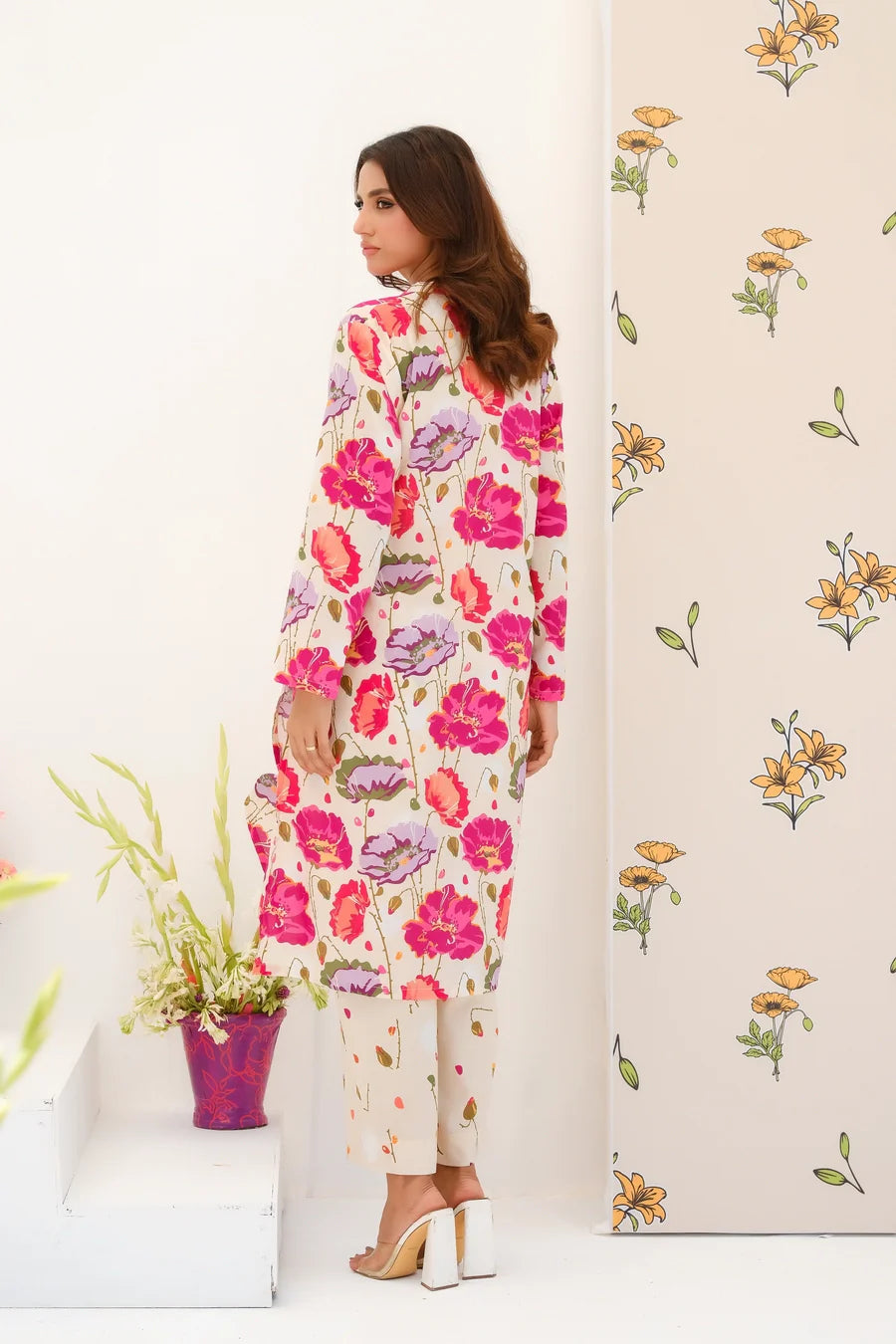 Dhaga Women Pret Printed 2 Piece Lawn Matching Separate FW24DSP0034 - Summer Collection