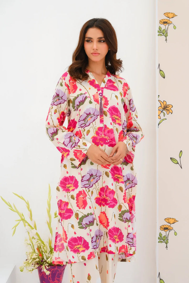 Dhaga Women Pret Printed 2 Piece Lawn Matching Separate FW24DSP0034 - Summer Collection