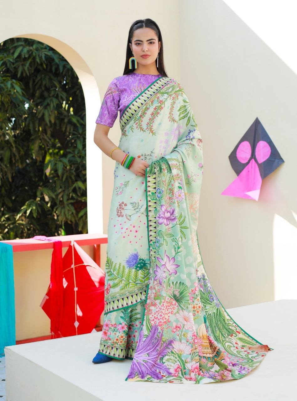 Printnation by Anayra Amal Unstitched Printed Ploy Raw Silk 2 Piece The Print Room - Casual Collection