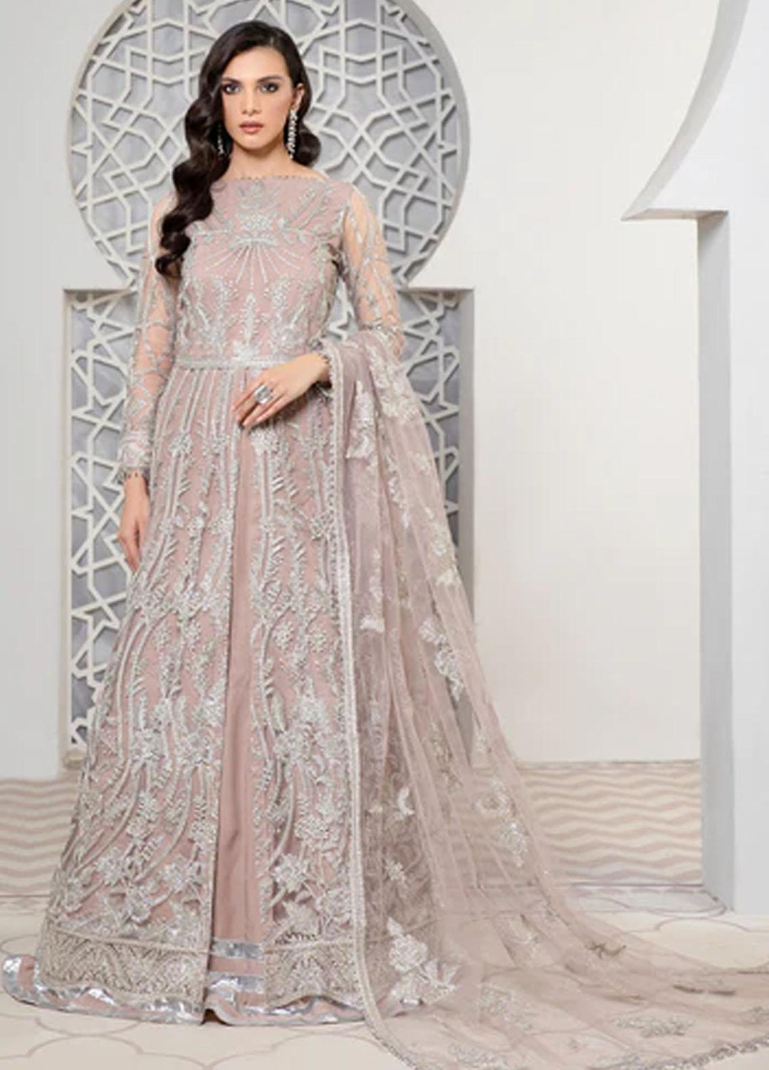 Pareesia by Zarif Embroidered  Suits Unstitched 3 Piece ZP 01 ROSE GOLD - Luxury Collection