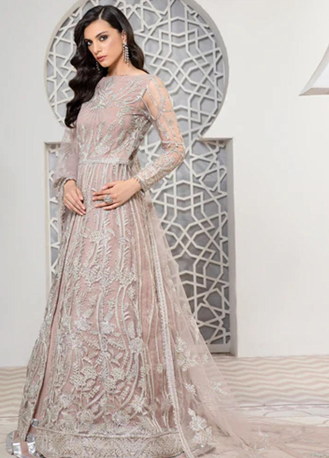 Pareesia by Zarif Embroidered  Suits Unstitched 3 Piece ZP 01 ROSE GOLD - Luxury Collection