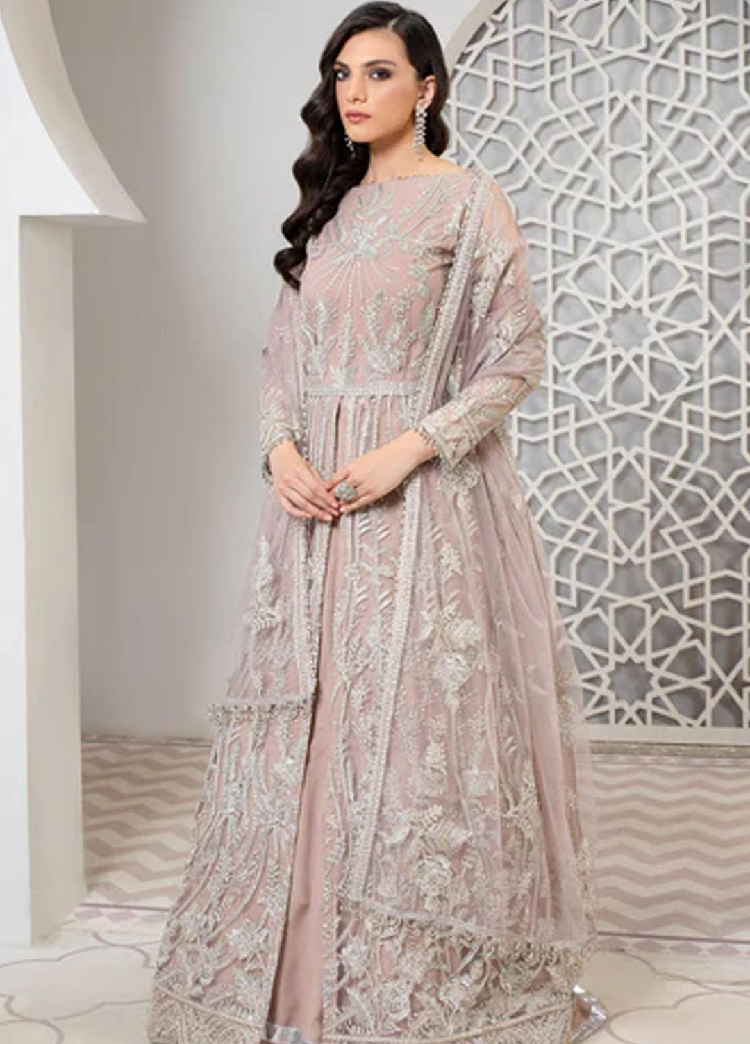 Pareesia by Zarif Embroidered  Suits Unstitched 3 Piece ZP 01 ROSE GOLD - Luxury Collection