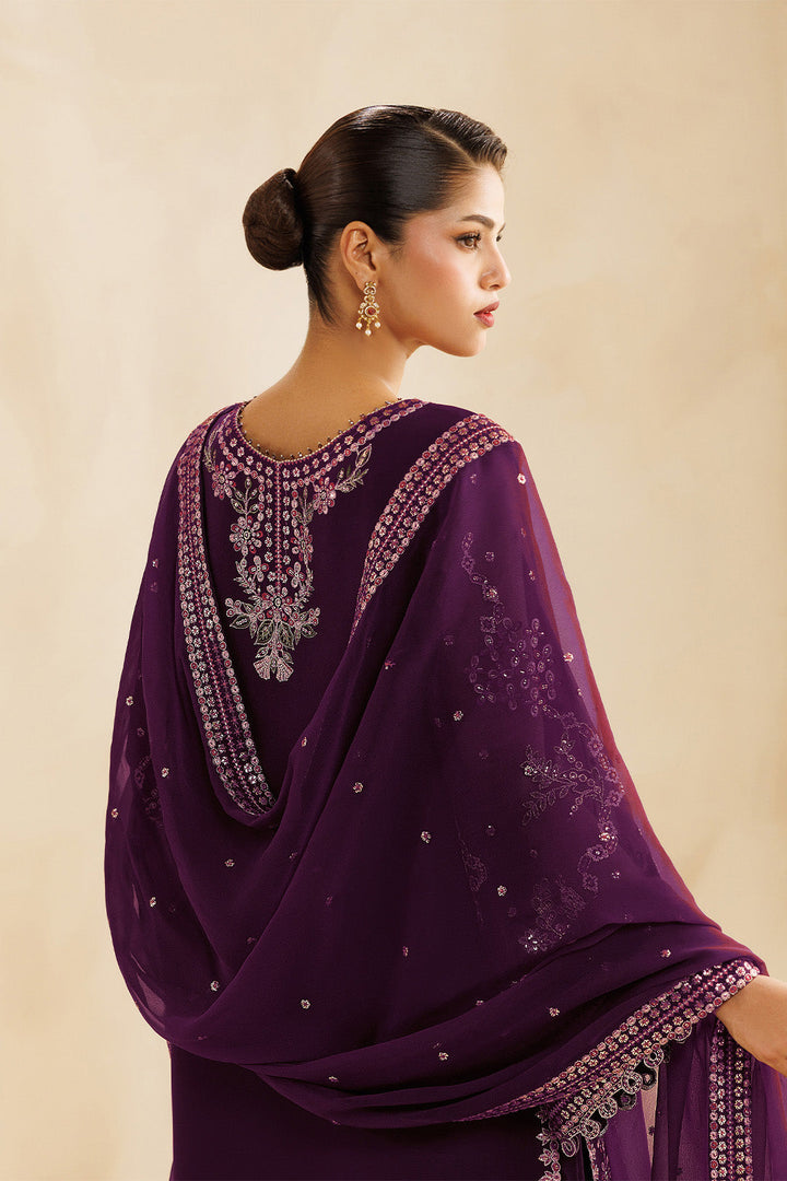 Sireine by Alizeh Fashion Unstitched Embroidered Chiffon 3 Piece Suit AF26UCS AF-CH-2299-CASCADE - Festive Collection