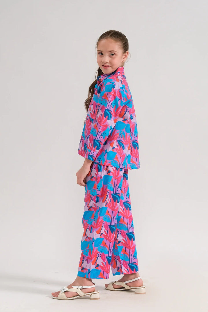 Dhaga Kids Pret Printed Poly lawn 2 Piece Capri SPD25K06 - Summer Collection