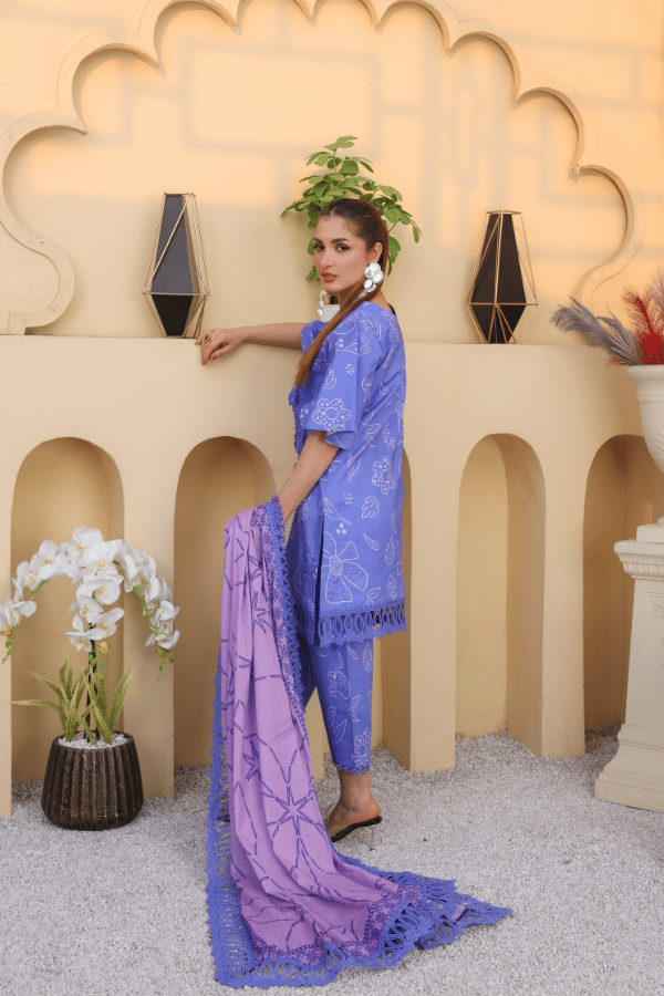 Summer Muse by Huma Gul Unstitched Printed Lawn 3 Piece Suit ELARA HG-806 - Casual Collection