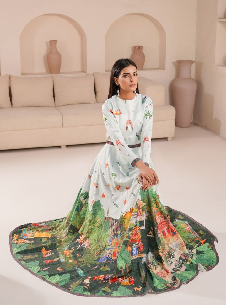 Irtiqa by Anayra Amal RTW Printed Raw Silk 3 Piece Suit Canvas Festive Collection
