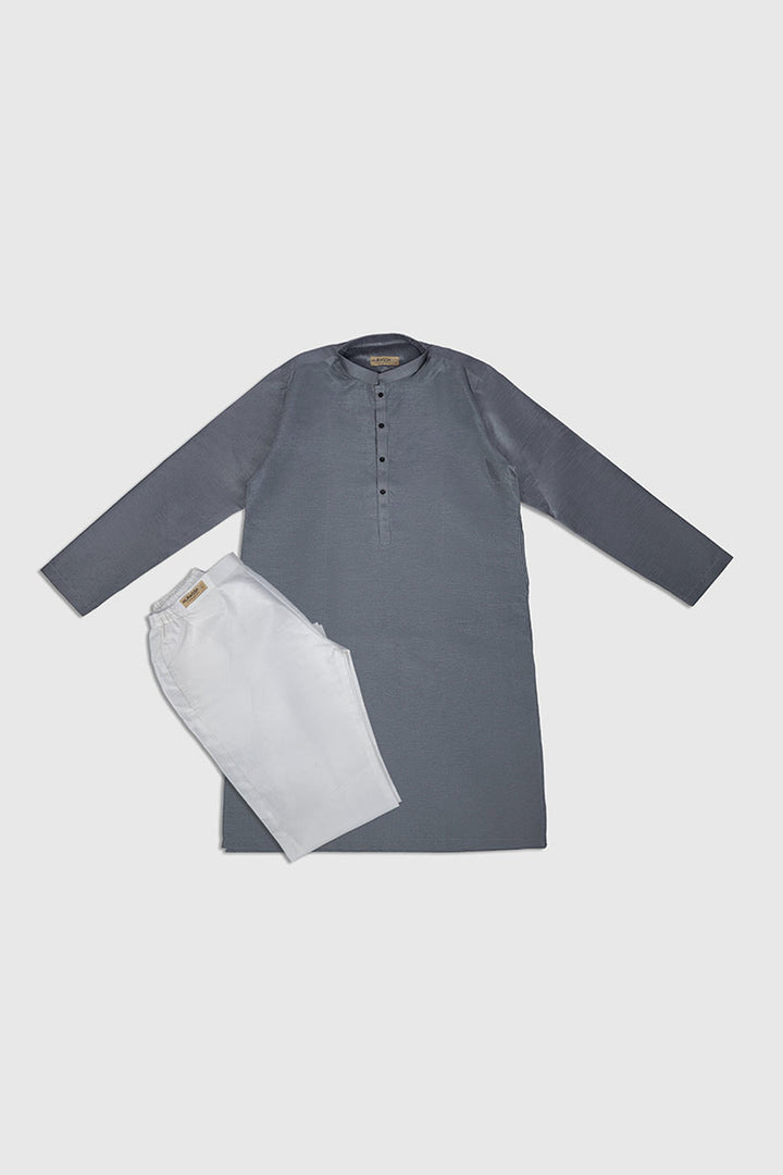 Muraqsh Ready To Wear Solids Silk Men Raw Silk Kurta Trouser AA-RSKT-BW - Winter Collection