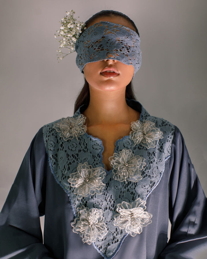 Serendipity by Ombrella Women RTW Solids Georgette 2 Piece Suit Grey Luna - Casual Collection