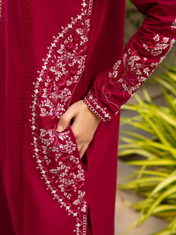 Rang e Bahar by Tng Women Pret Embroidered 2 Piece Crimson - Winter Collection