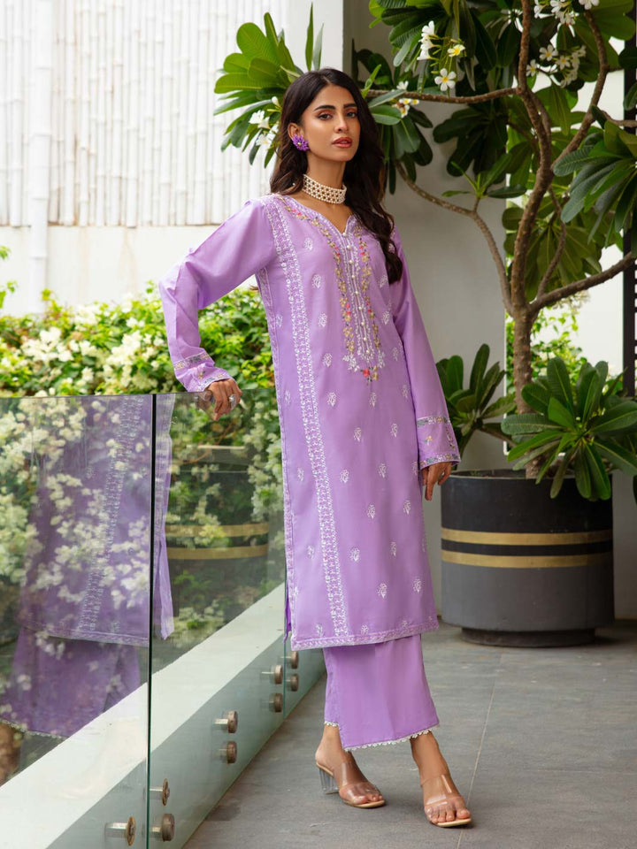 Rang e Bahar by Tng Women Pret Embroidered 2 Piece Lavender - Winter Collection