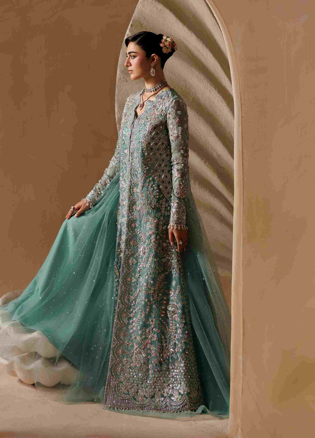 Sardinia Brides Unstitched Hand work Organza 3 Piece Suit SR26UB Juliet 1801 - Wedding Collection
