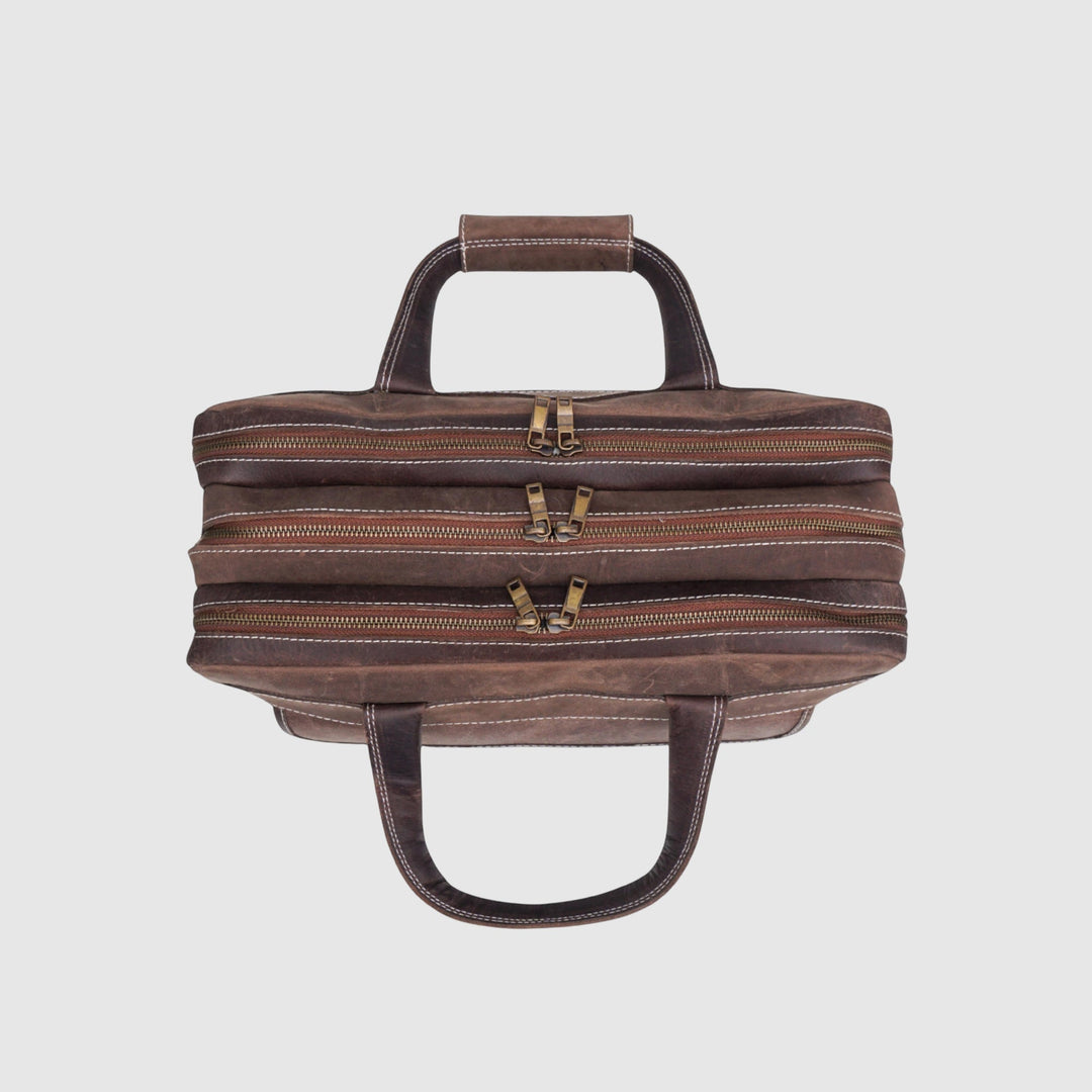 Lafanzo Unisex Imperium Leather Laptop Bag Coffee Brown - Accessories Collection