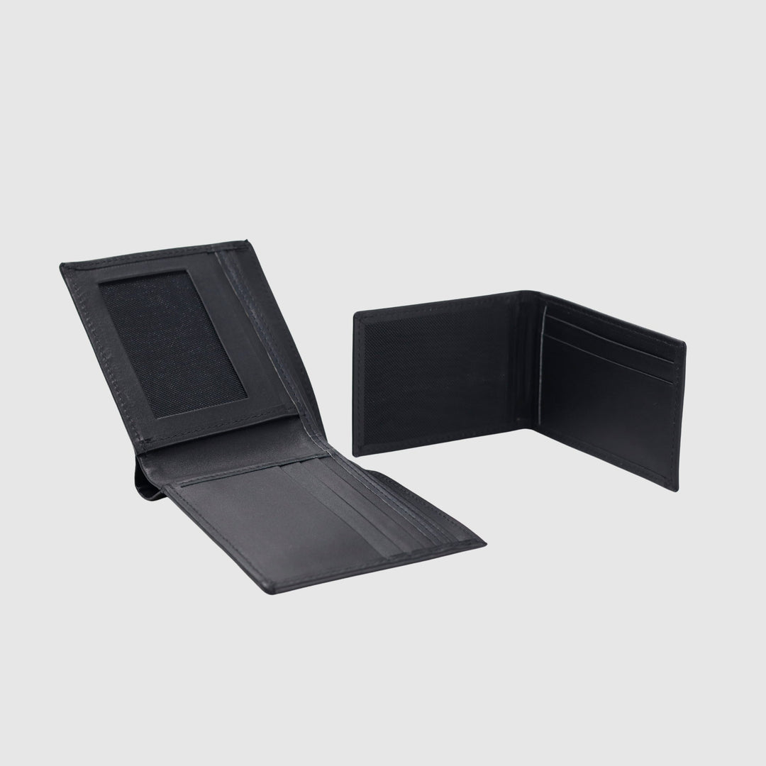 Lafanzo Unisex Classic Leather Wallet With Card Holder Black - Accessories Collection