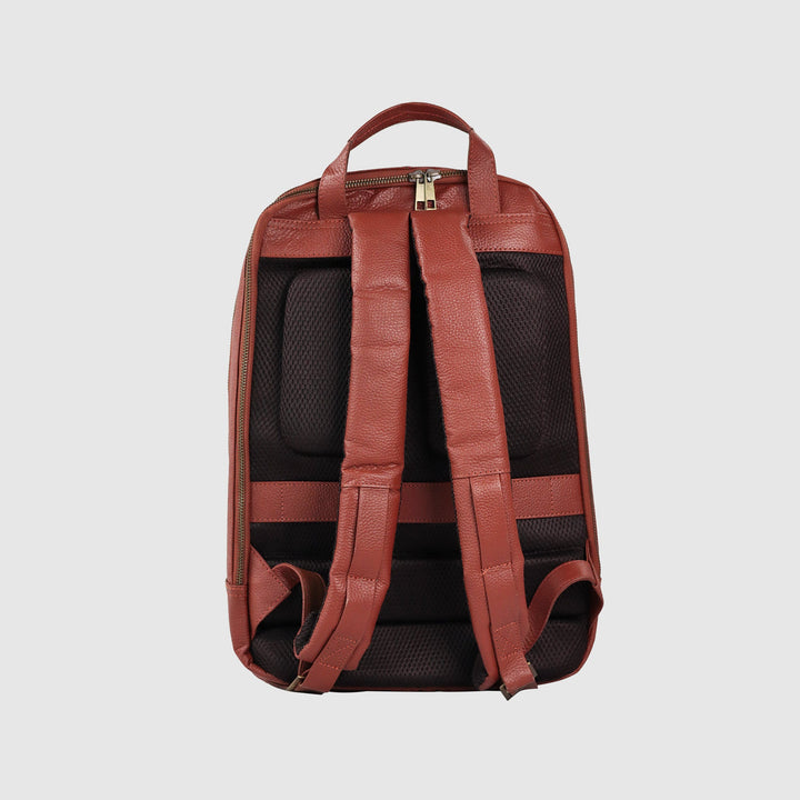 Lafanzo Unisex Leather Elite City Backpack Brick Red - Accessories Collection