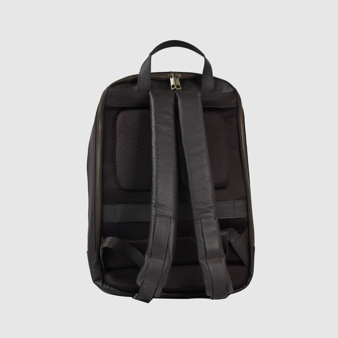 Lafanzo Unisex Leather Elite City Backpack Midnight Brown - Accessories Collection