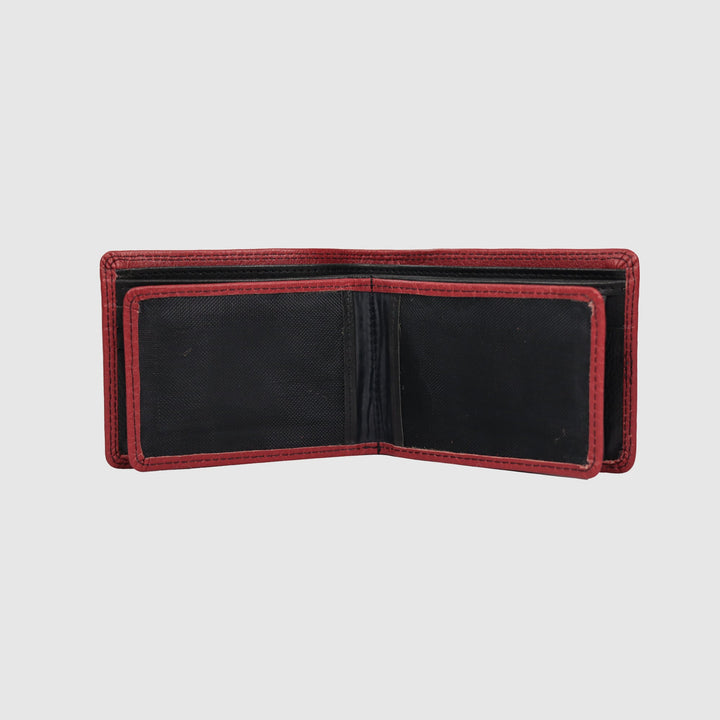 Lafanzo Unisex Leather LO Padded Wallet Red & Black - Accessories Collection