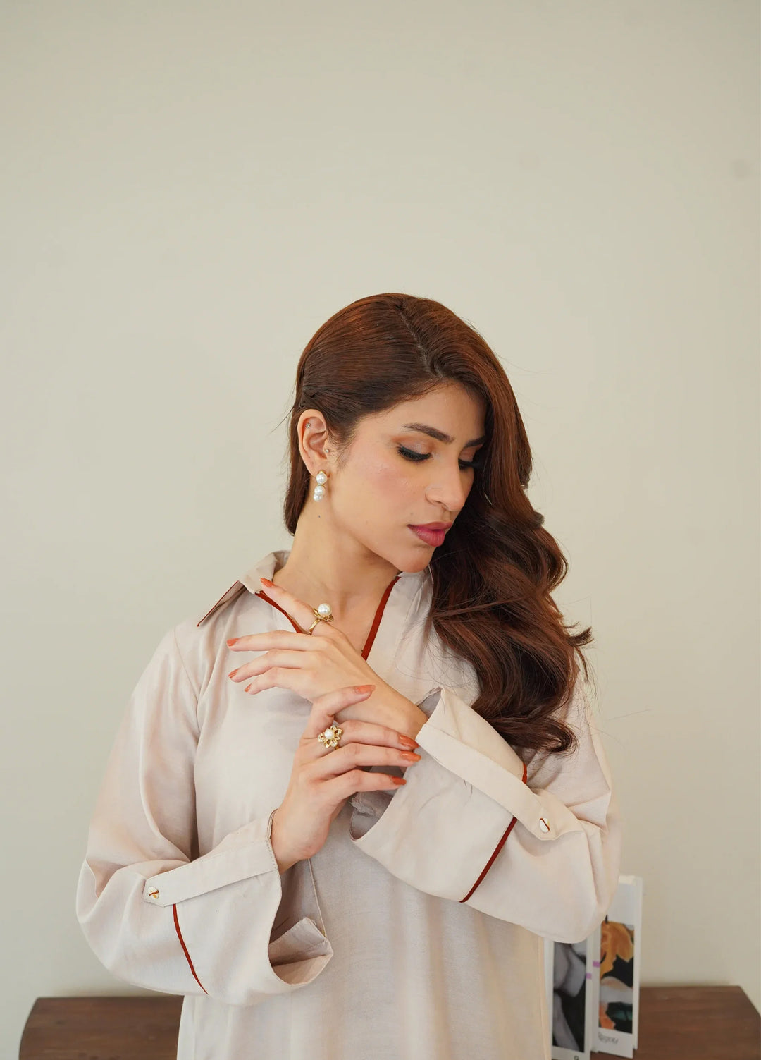 Luxe by Menaal RTW Solids Viscose Lawn 2 Piece Suit IVORY - Casual Collection