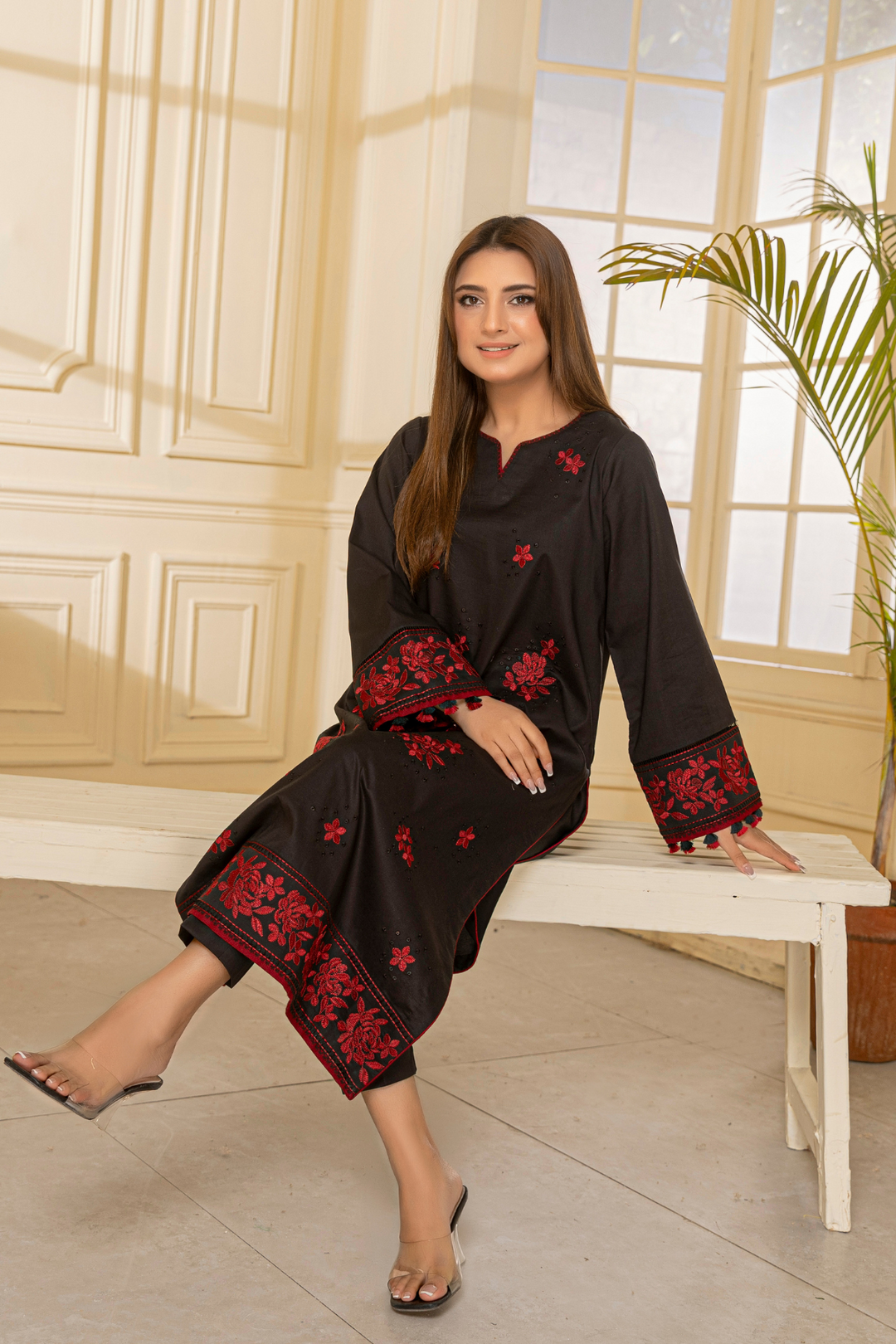 Waresha Women RTW Embroidered Lawn 2 Piece Suit GW03 - Festive Collection