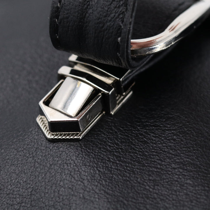 Lafanzo Unisex Leather Edge Crossbody Pack Black - Accessories Collection