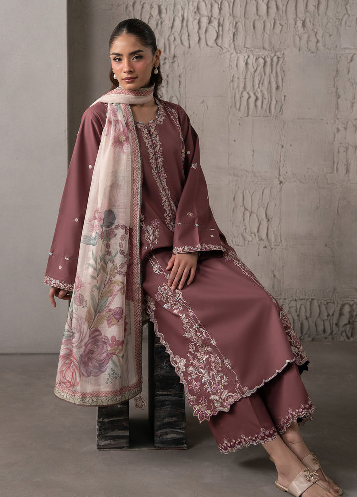 Selure by Seran Women Unstitched Embroidered Lawn 3 Piece Suit SN26ULS Roselle D-05 - Casual Collection