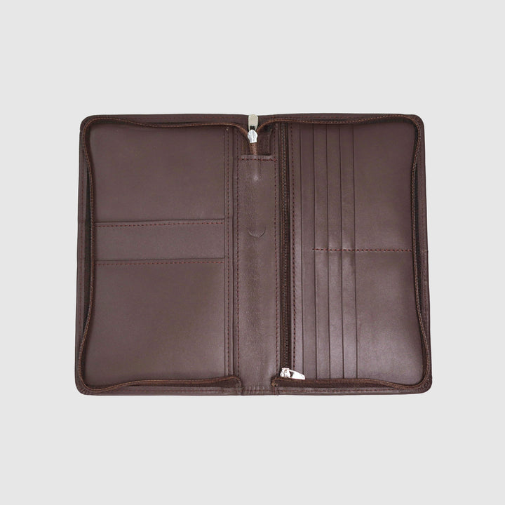 Lafanzo Unisex Leather Montclair Travel Wallet Brown - Accessories Collection