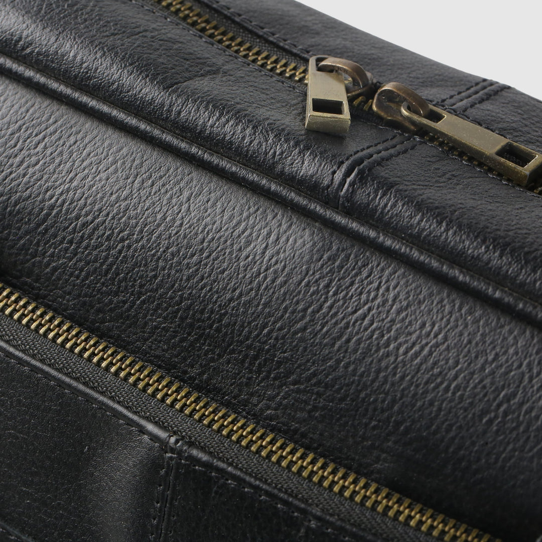 Lafanzo Unisex Leather Executive Laptop Bag Black - Accessories Collection