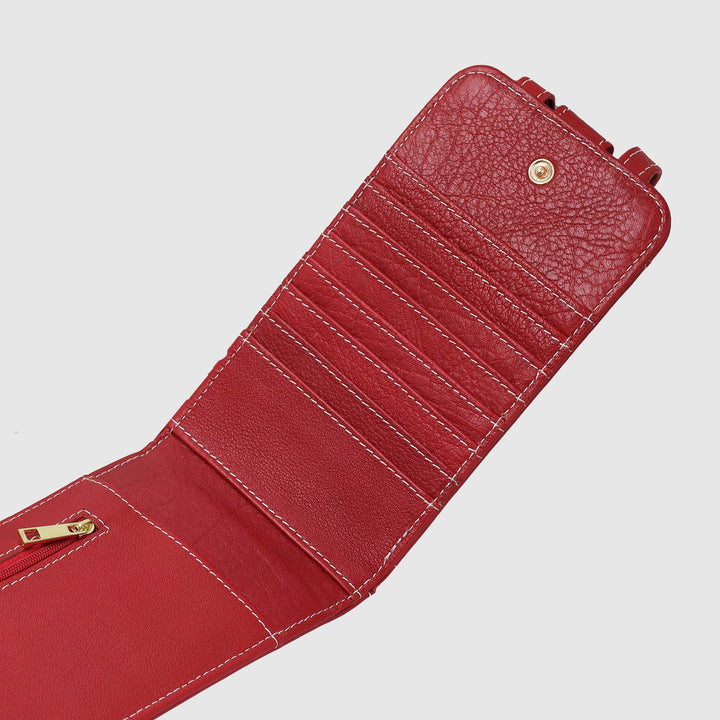 Lafanzo Unisex Leather Femora Crossbody Phone Pouch Ruby Red - Accessories Collection