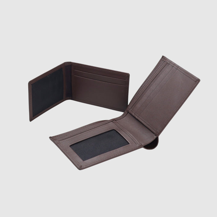 Lafanzo Unisex Classic Leather Wallet With Card Holder Brown - Accessories Collection