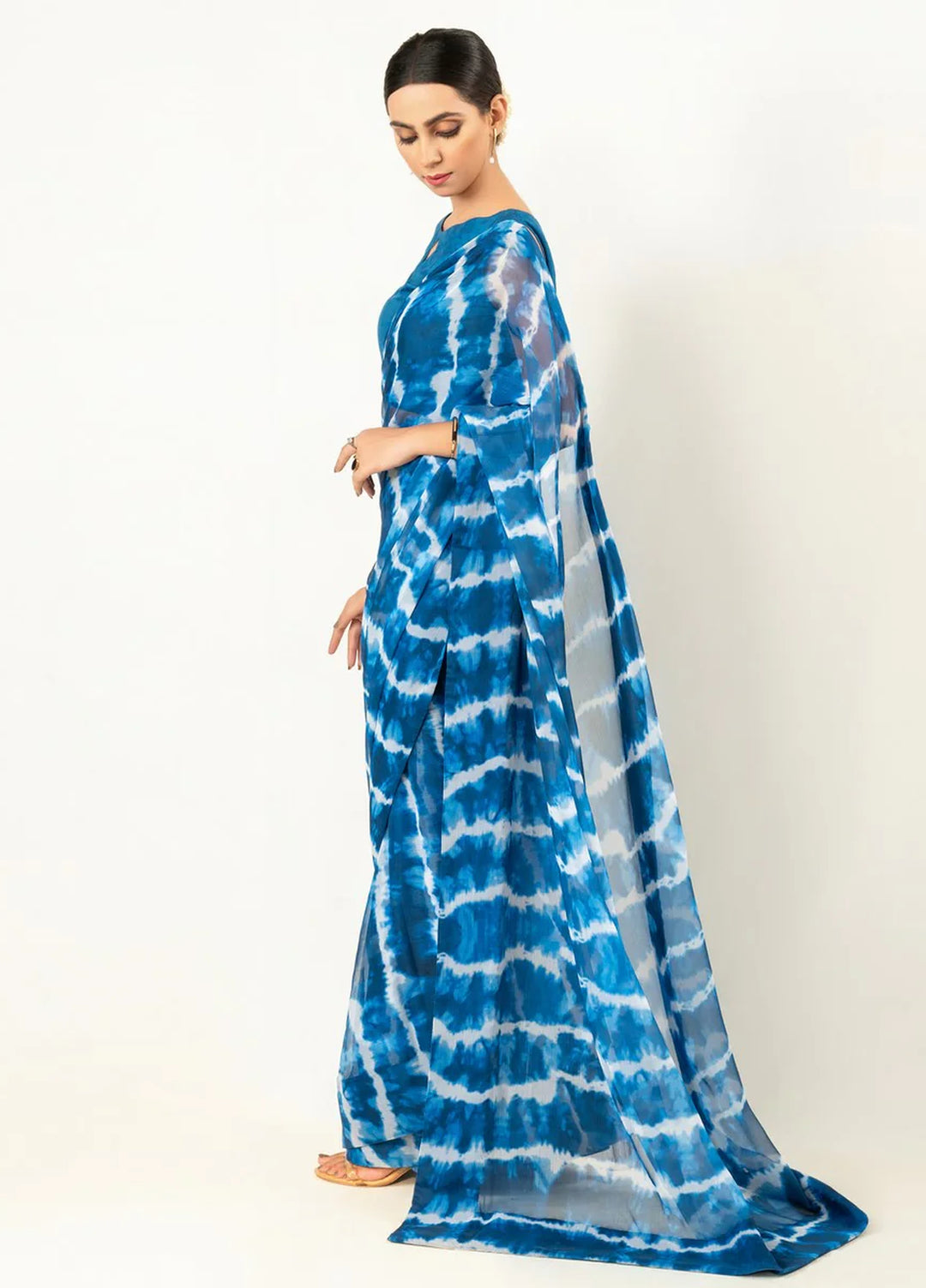 Imran Aftab RTW Printed Chiffon Saree Suit IASC 07 - Festive Collection
