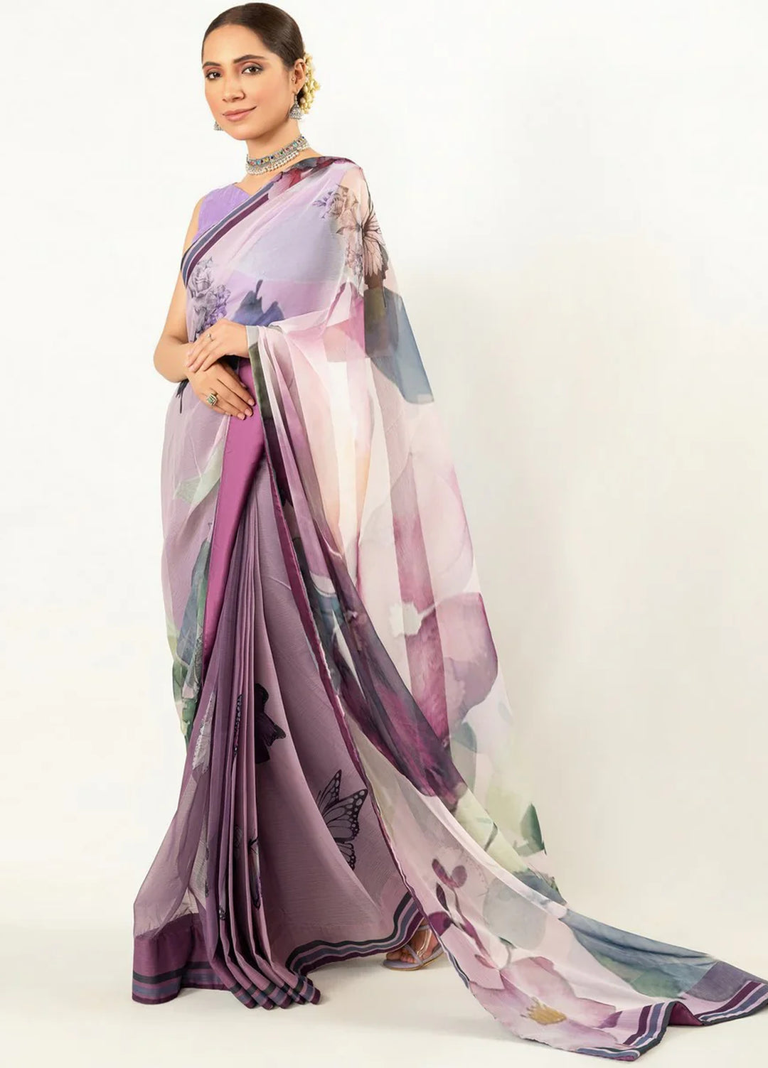 Imran Aftab RTW Printed Chiffon 3 Piece Suit IASC 04 - Festive Collection