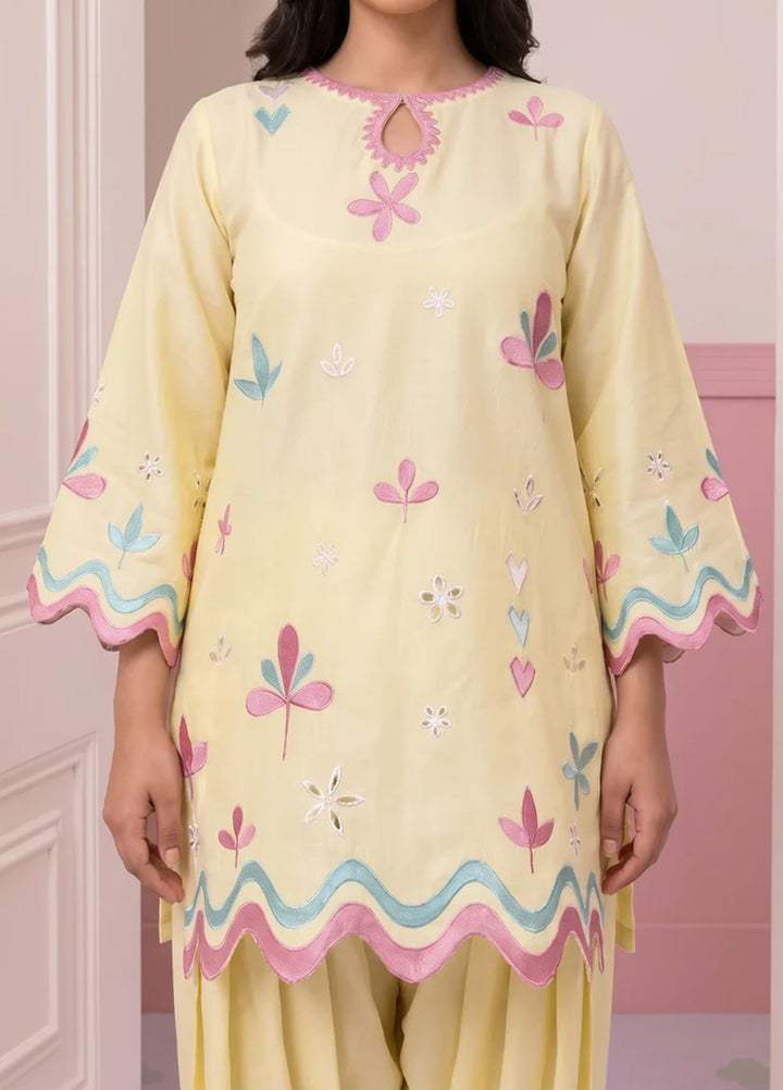 Scherezade Women RTW Embroidered Cotton Lawn 3 Piece Suit PINA COLADA - Casual Collection