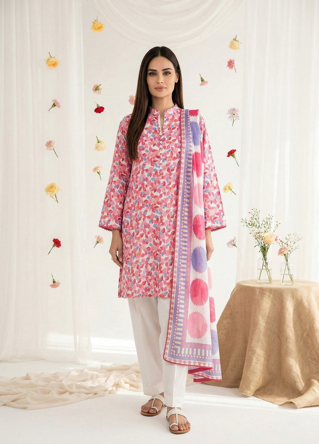 Salina by Regalia Textiles Unstitched Digital Printed Lawn 3 Piece Suit RG26ULSP D3 - Casual Collection