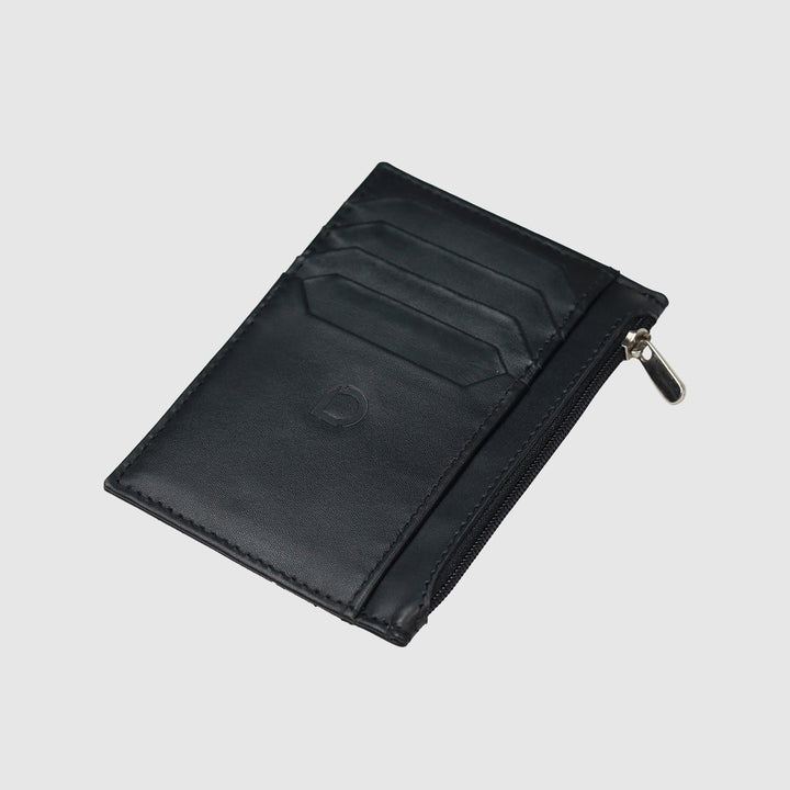 Lafanzo Unisex Leather Regal Zip Card Case Black - Accessories Collection