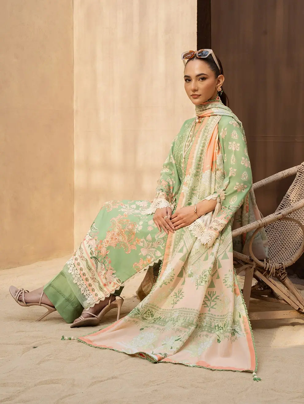 Dastaan by Menaal Unstitched Printed Lawn 3 Piece Suit ML26ULS DP-06B - Festive Collection