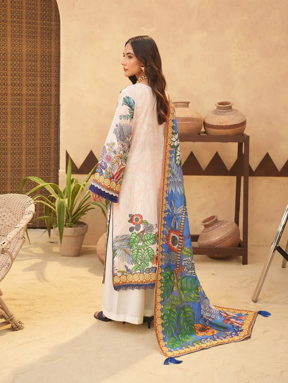 Dastaan by Menaal Unstitched Printed Lawn 3 Piece Suit ML26ULS DP-02A - Festive Collection