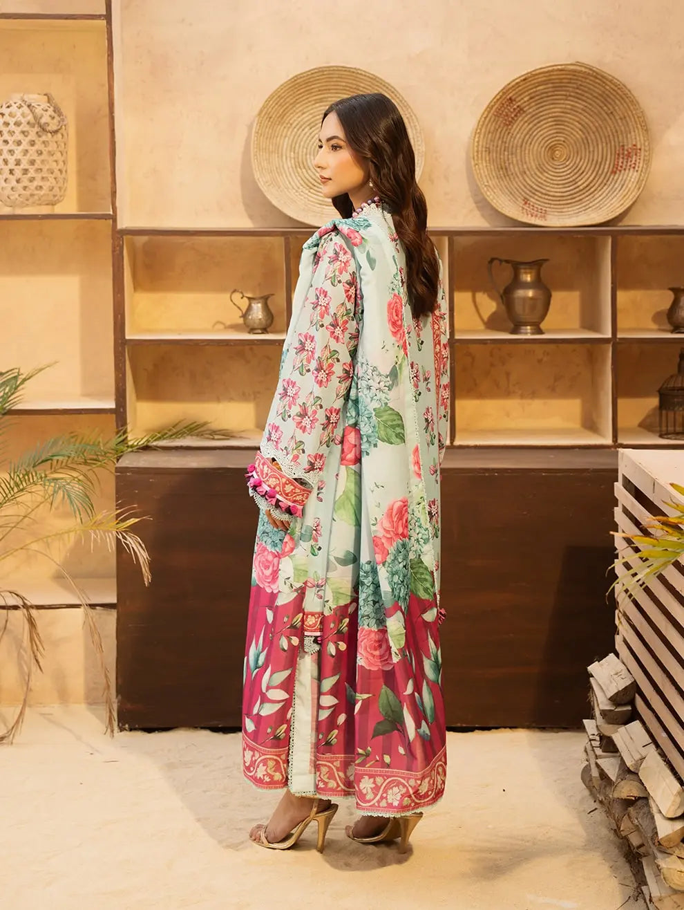 Dastaan by Menaal Unstitched Printed Lawn 3 Piece Suit ML26ULS DP-03A - Festive Collection