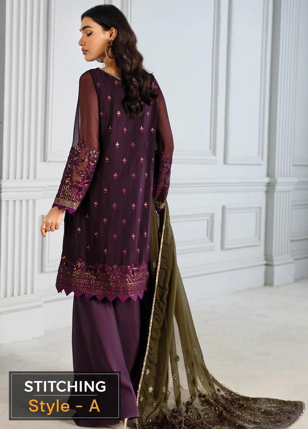 Misaal By Zarif Embroidered  Suits Unstitched 3 Piece Z-07 SAPPHIRE - Luxury Collection